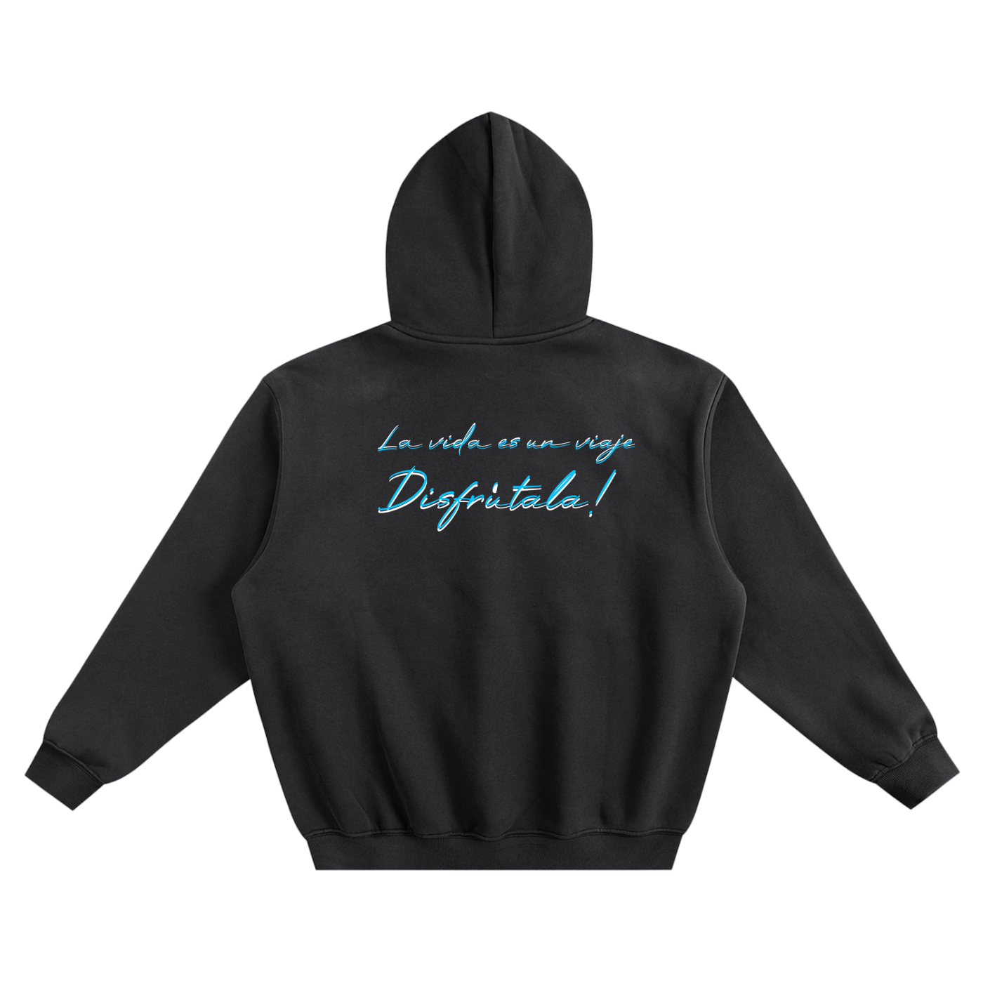 “La vida es un viaje” Fleeced Boxy Hoodie