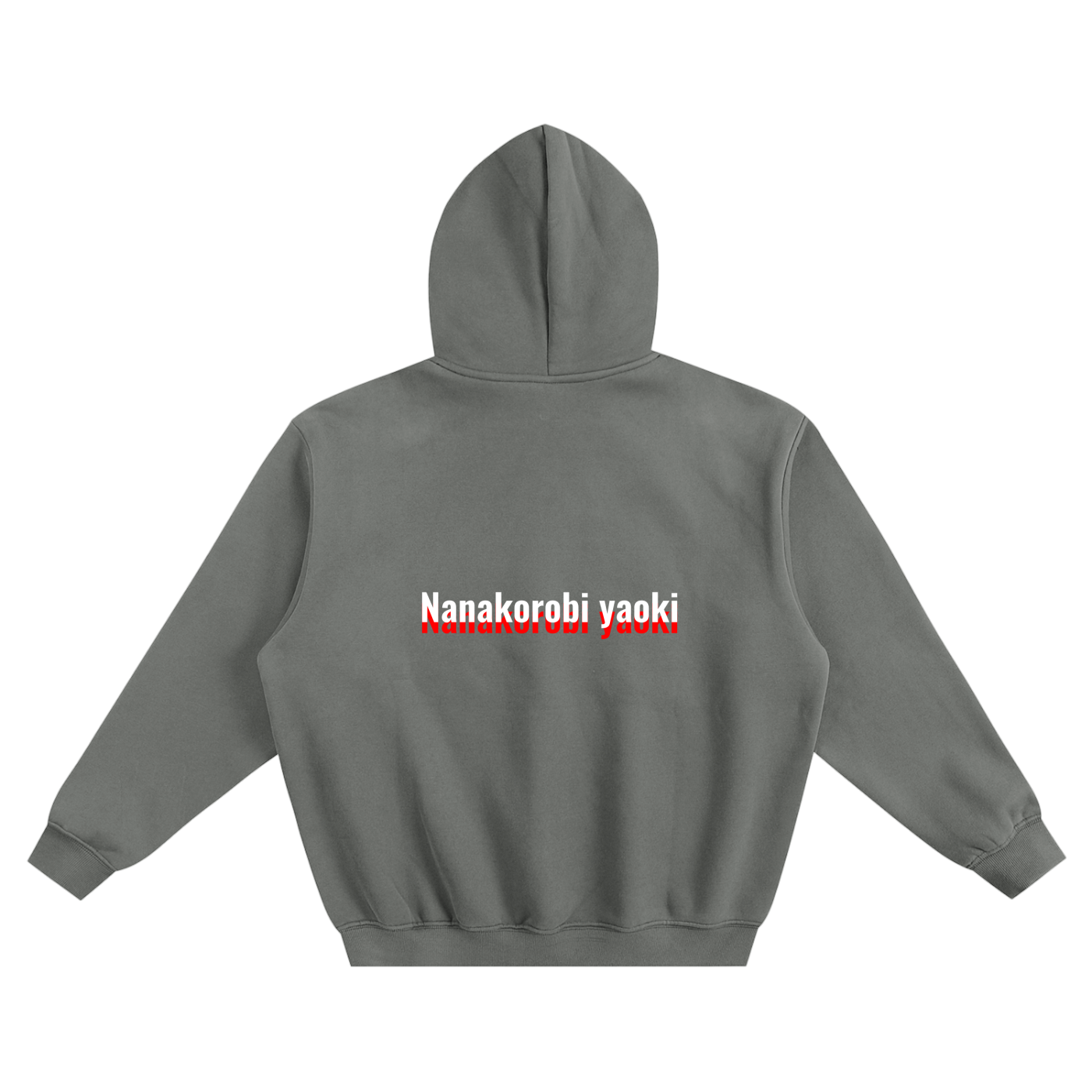 "Nanakorobi yaoki" Fleeced Boxy Hoodie