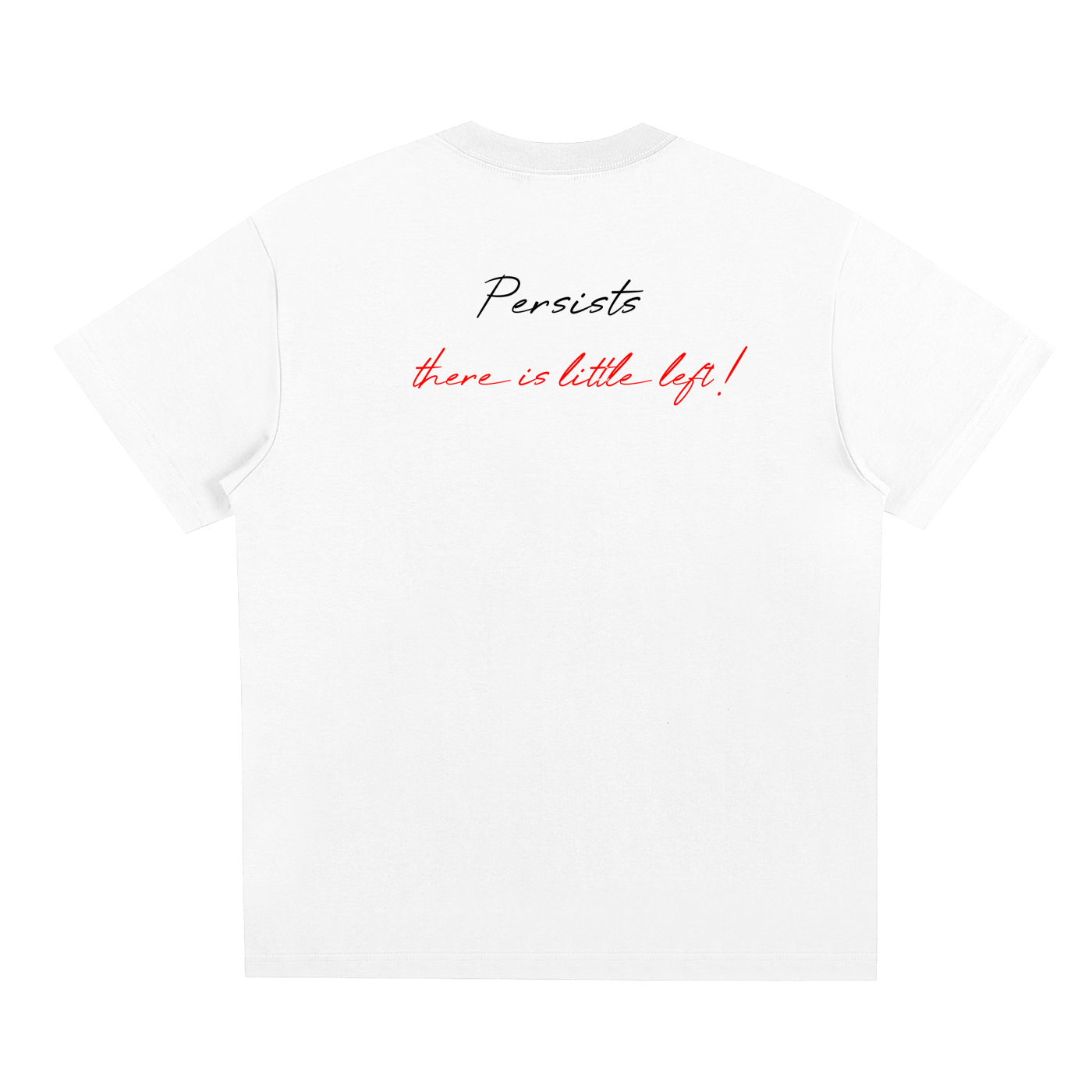 “Persists, there is little left” -Dry Cooling T-Shirt