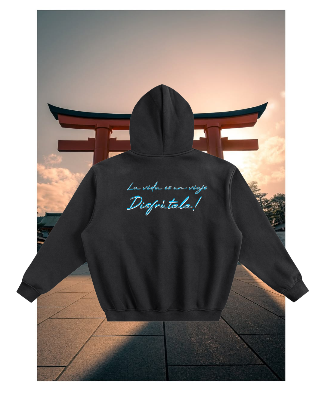 “La vida es un viaje” Fleeced Boxy Hoodie