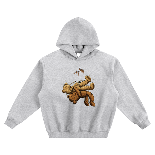 Bear 911- Fleeced Boxy Hoodie